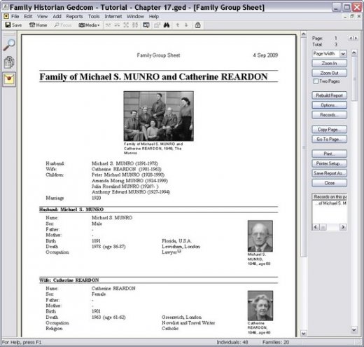 Family Group Sheet